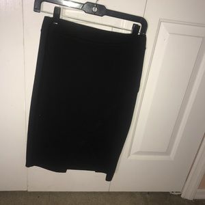 Black knee length pencil skirt